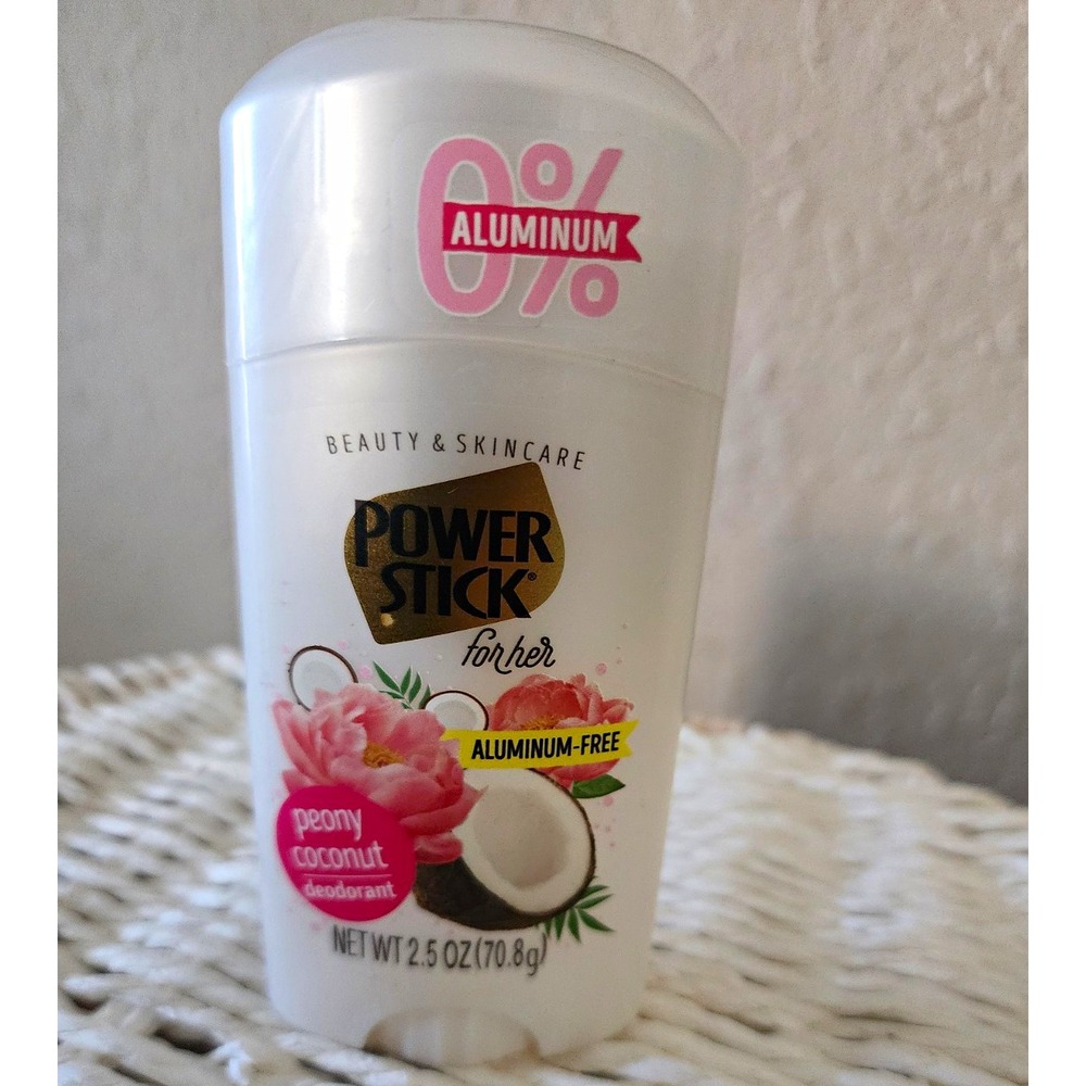 Power Stick for Her Aluminum-Free Deodorant Peony Coconut 2.5 oz Stick